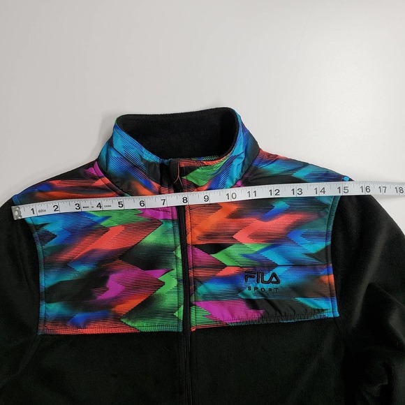 Womans FILA Fleece Sport Jacket Zipper front side Sm - Picture 6 of 8